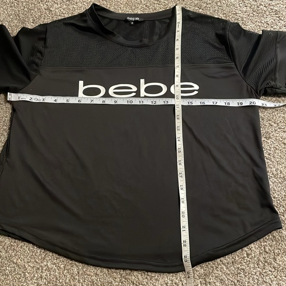 bebe sport crop football style short sleeve top Medium - Picture 5 of 5